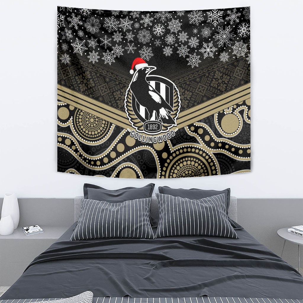 custom-collingwood-football-christmas-tapestry-merry-xmas-2023-mix-aboriginal-art