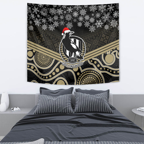 custom-collingwood-football-christmas-tapestry-merry-xmas-2023-mix-aboriginal-art