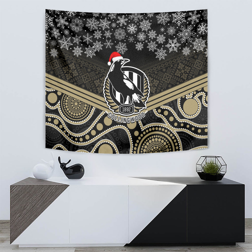 custom-collingwood-football-christmas-tapestry-merry-xmas-2023-mix-aboriginal-art