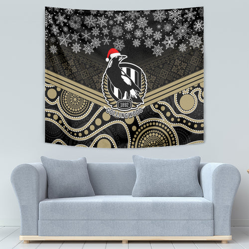 custom-collingwood-football-christmas-tapestry-merry-xmas-2023-mix-aboriginal-art