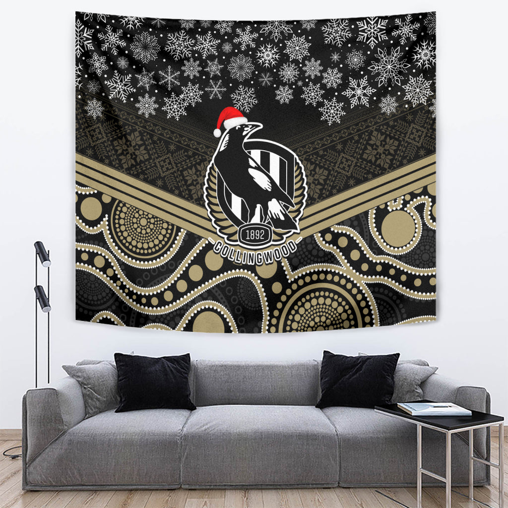 custom-collingwood-football-christmas-tapestry-merry-xmas-2023-mix-aboriginal-art