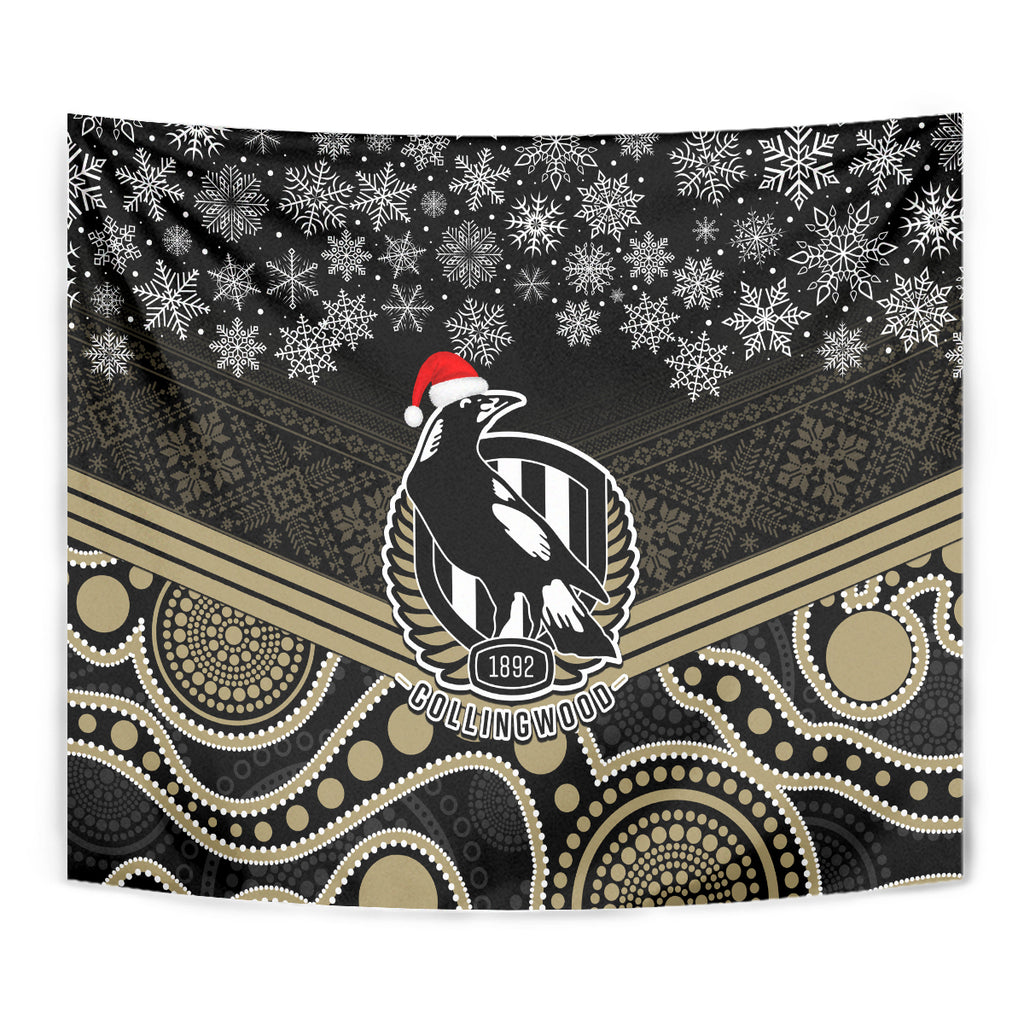 custom-collingwood-football-christmas-tapestry-merry-xmas-2023-mix-aboriginal-art