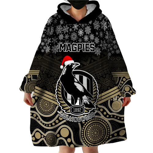 custom-collingwood-football-christmas-wearable-blanket-hoodie-merry-xmas-2023-mix-aboriginal-art