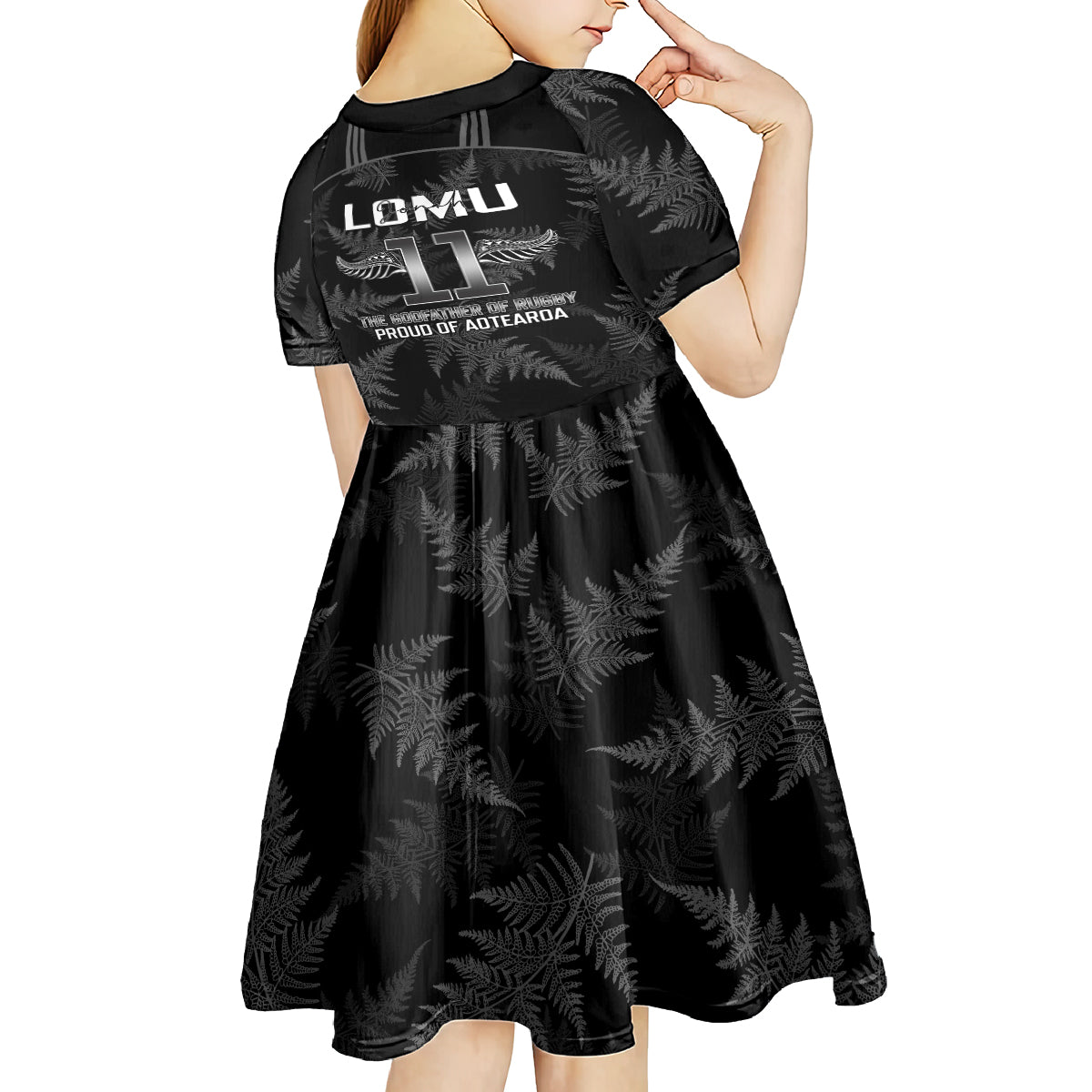 new-zealand-silver-fern-rugby-kid-short-sleeve-dress-aotearoa-godfather-proud-gone-but-never-forgotten