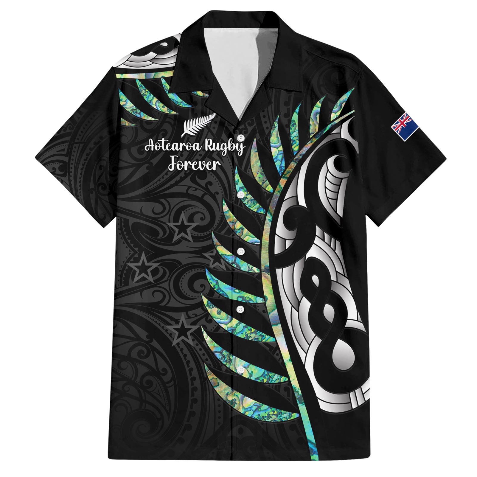 personalised-new-zealand-silver-fern-rugby-hawaiian-shirt-paua-shell-with-champions-trophy-history-nz-forever