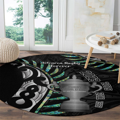 personalised-new-zealand-silver-fern-rugby-round-carpet-paua-shell-with-champions-trophy-history-nz-forever