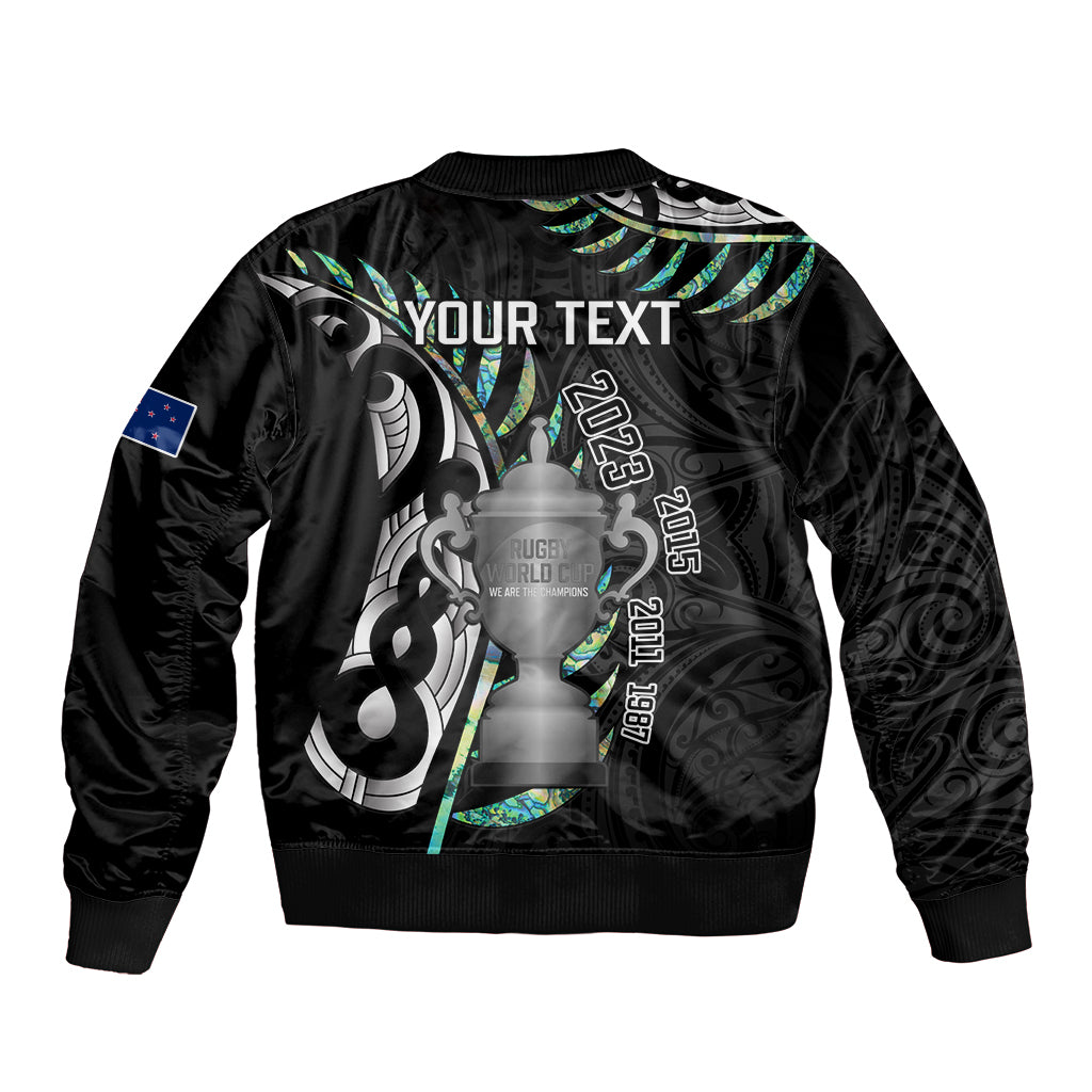 personalised-new-zealand-silver-fern-rugby-sleeve-zip-bomber-jacket-paua-shell-with-champions-trophy-history-nz-forever
