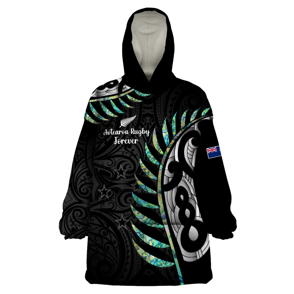personalised-new-zealand-silver-fern-rugby-wearable-blanket-hoodie-paua-shell-with-champions-trophy-history-nz-forever