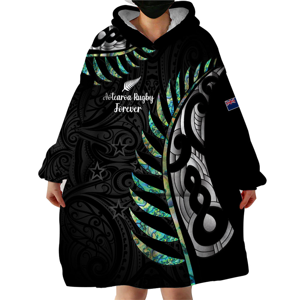 personalised-new-zealand-silver-fern-rugby-wearable-blanket-hoodie-paua-shell-with-champions-trophy-history-nz-forever