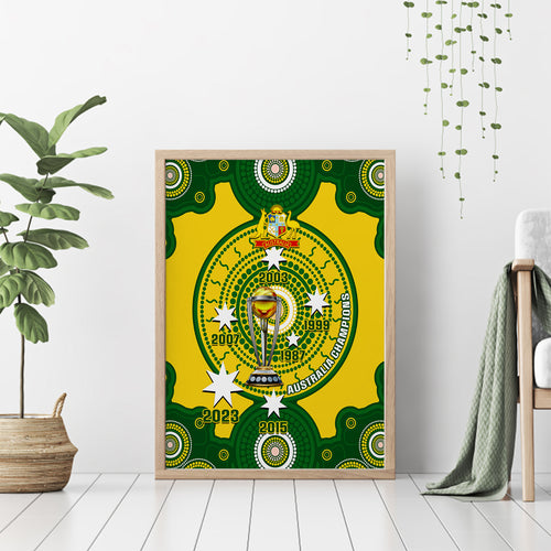 australia-cricket-canvas-wall-art-2023-world-cup-6th-champions-trophy-national-color