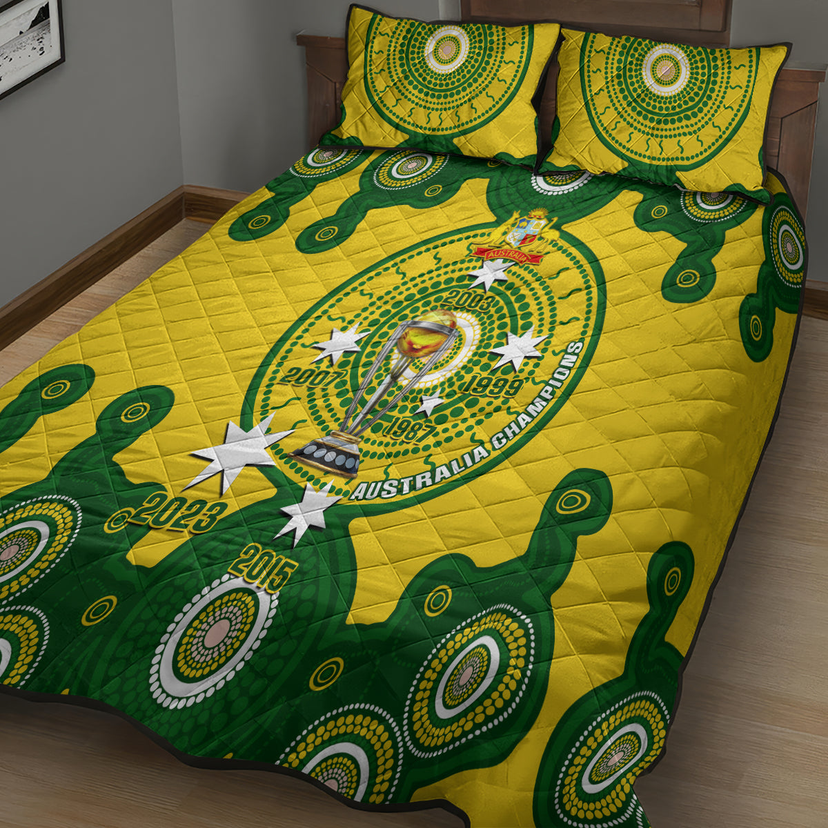 australia-cricket-quilt-bed-set-2023-world-cup-6th-champions-trophy-national-color
