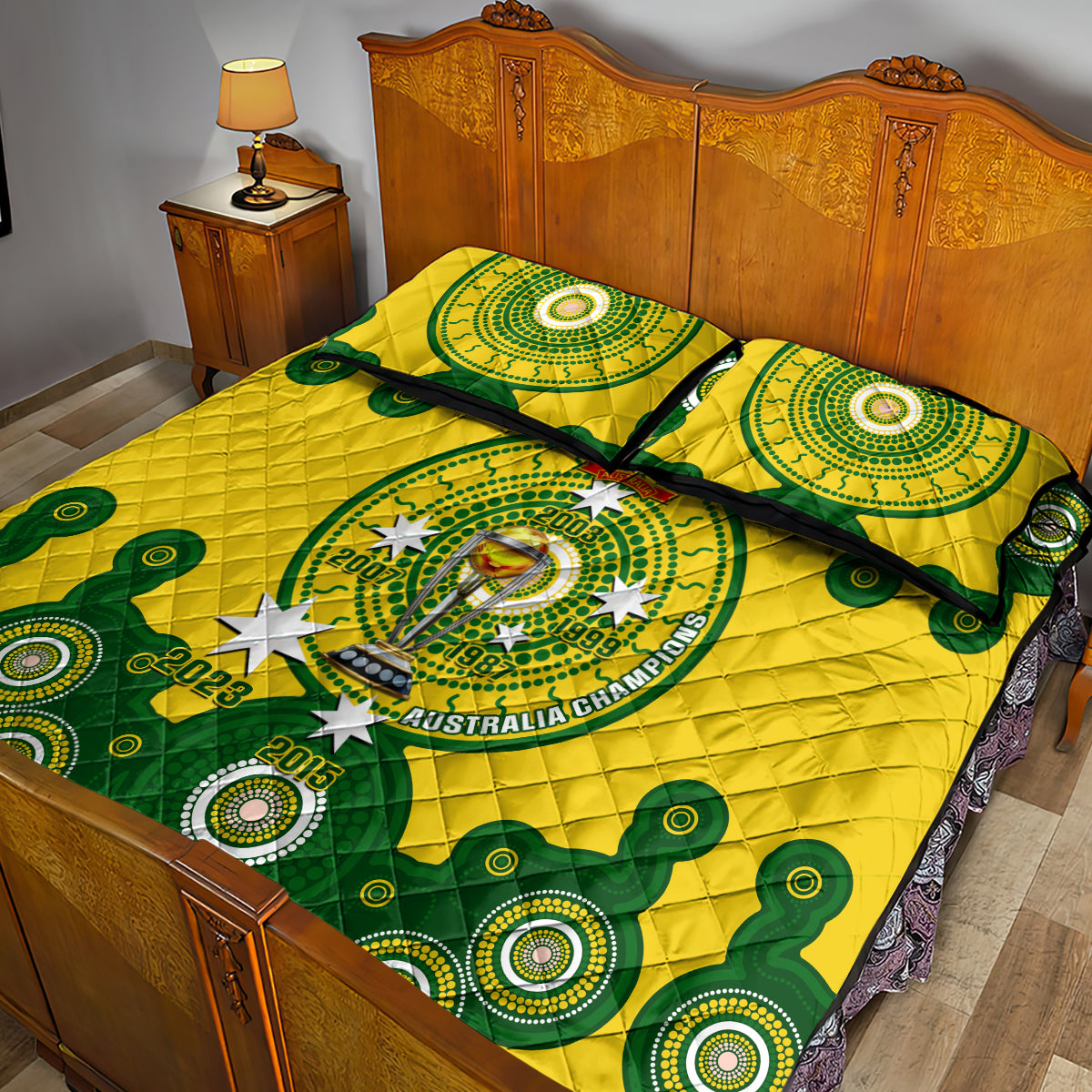 australia-cricket-quilt-bed-set-2023-world-cup-6th-champions-trophy-national-color
