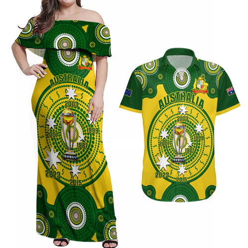 personalised-australia-cricket-couples-matching-off-shoulder-maxi-dress-and-hawaiian-shirt-2023-world-cup-6th-champions-trophy-national-color