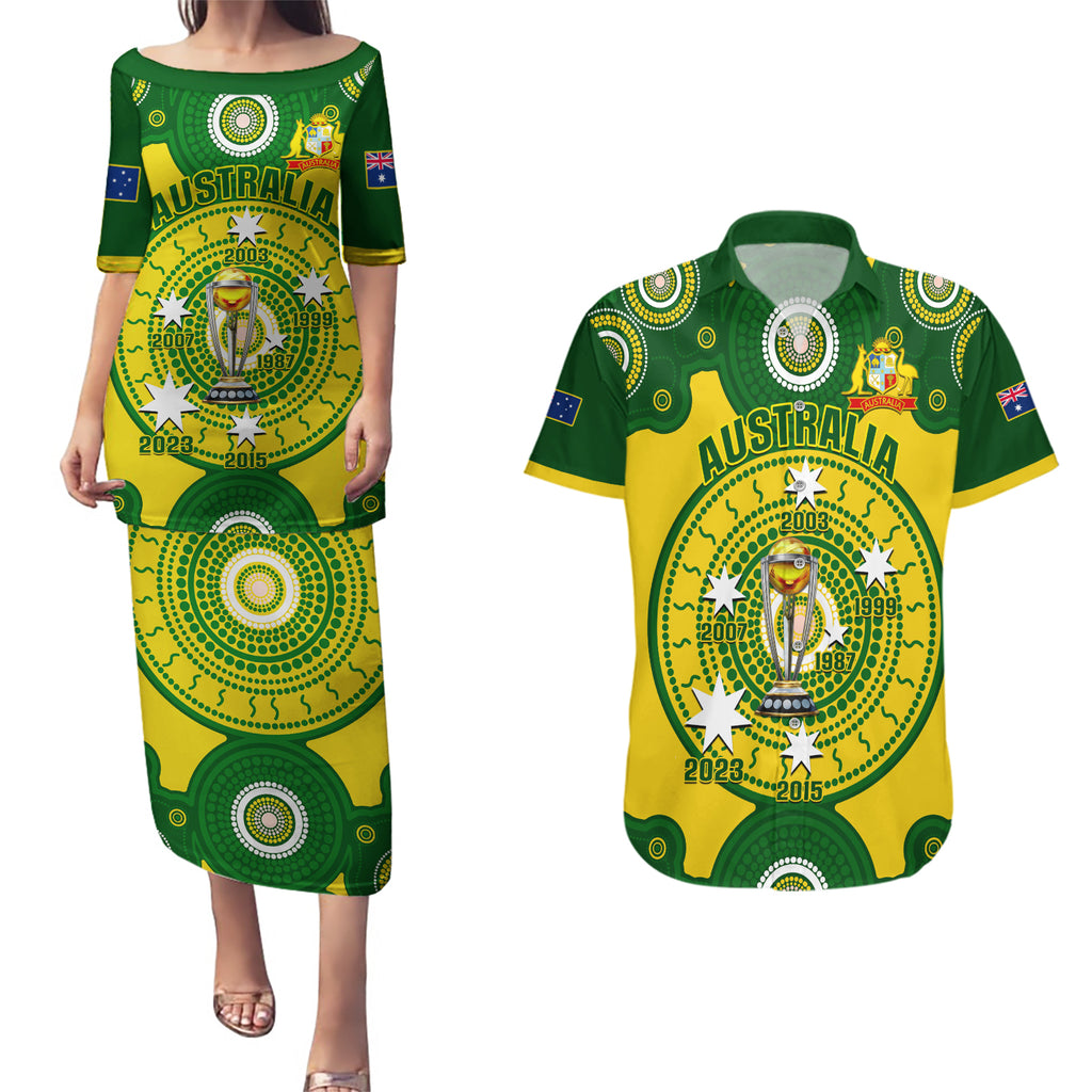 personalised-australia-cricket-couples-matching-puletasi-dress-and-hawaiian-shirt-2023-world-cup-6th-champions-trophy-national-color