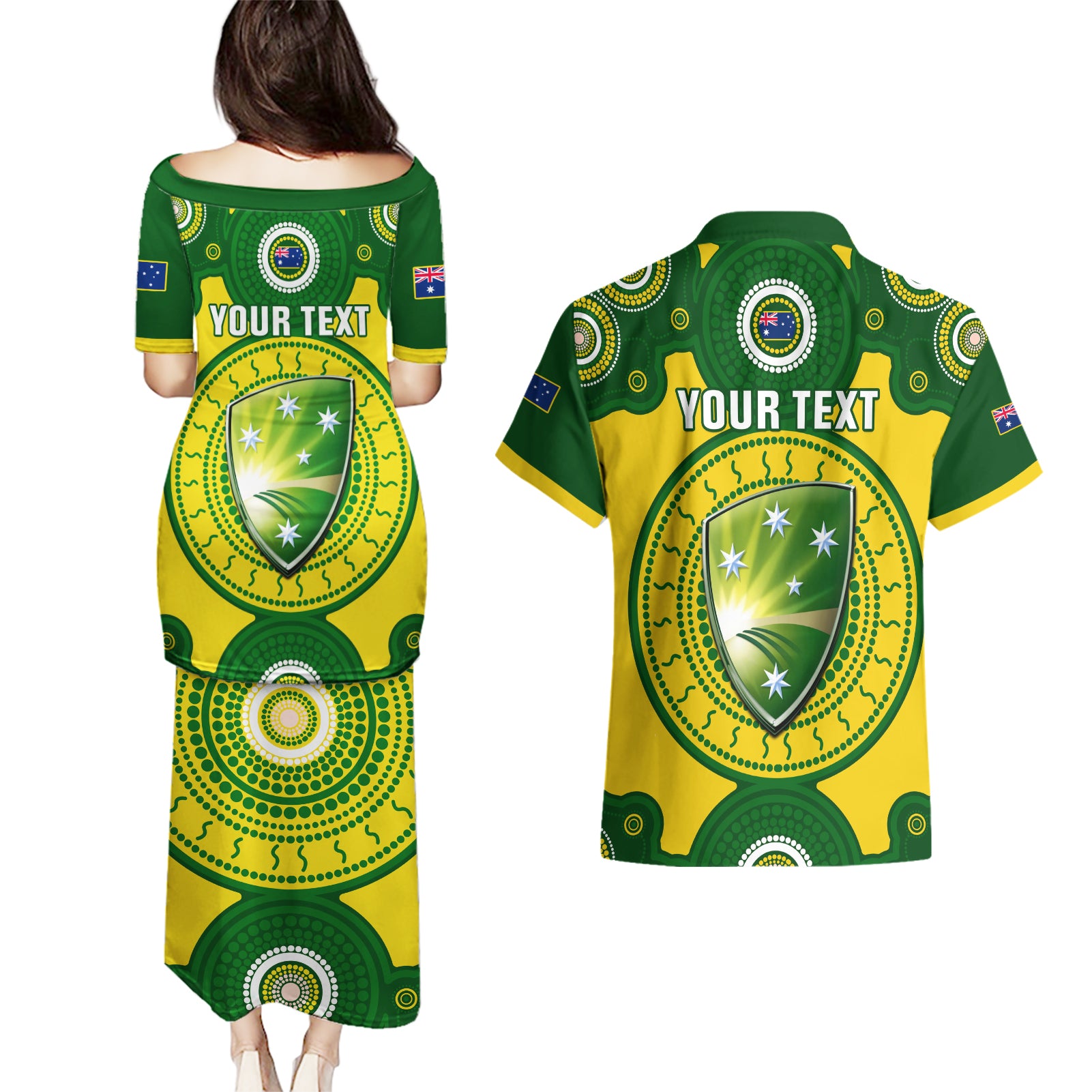 personalised-australia-cricket-couples-matching-puletasi-dress-and-hawaiian-shirt-2023-world-cup-6th-champions-trophy-national-color