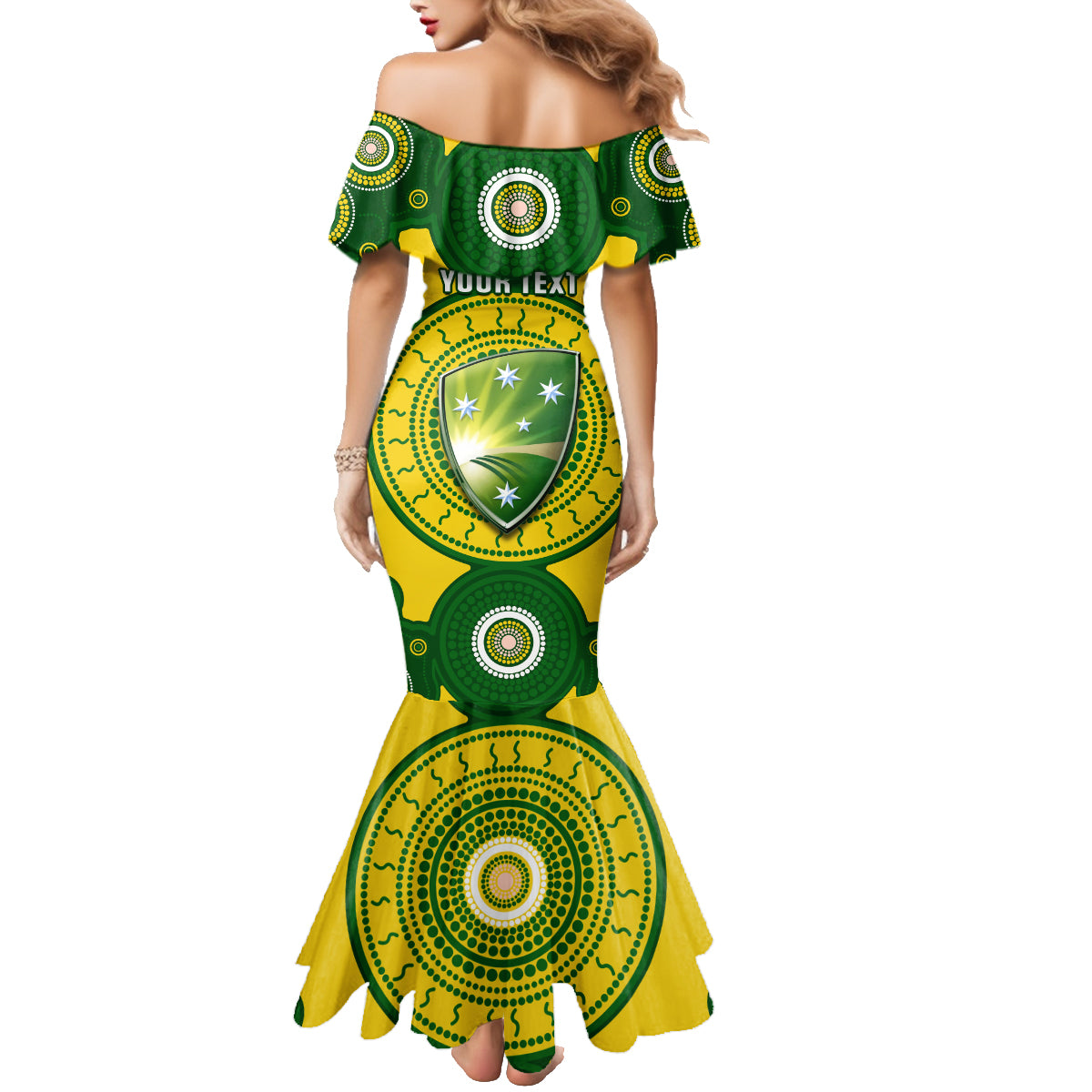 personalised-australia-cricket-family-matching-mermaid-dress-and-hawaiian-shirt-2023-world-cup-6th-champions-trophy-national-color