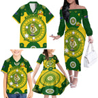 personalised-australia-cricket-family-matching-off-shoulder-long-sleeve-dress-and-hawaiian-shirt-2023-world-cup-6th-champions-trophy-national-color