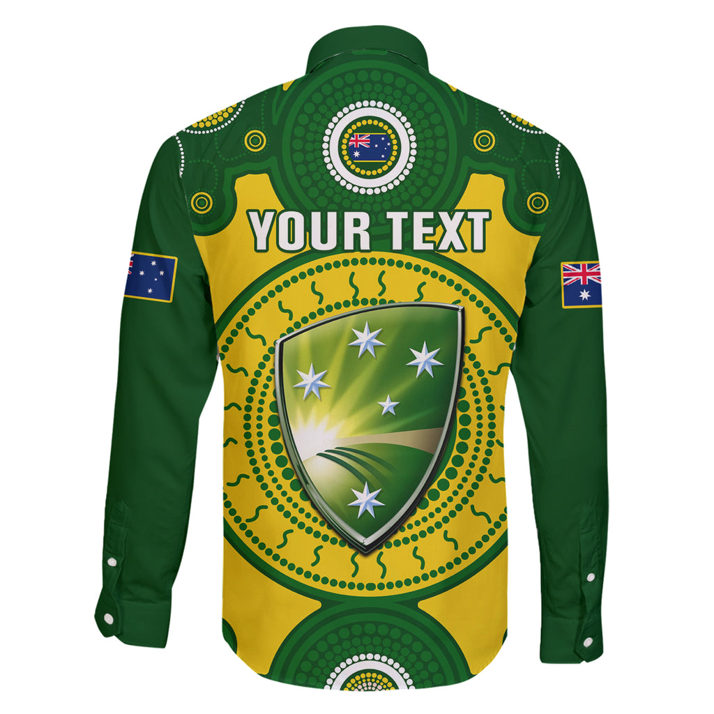 personalised-australia-cricket-family-matching-off-shoulder-long-sleeve-dress-and-hawaiian-shirt-2023-world-cup-6th-champions-trophy-national-color
