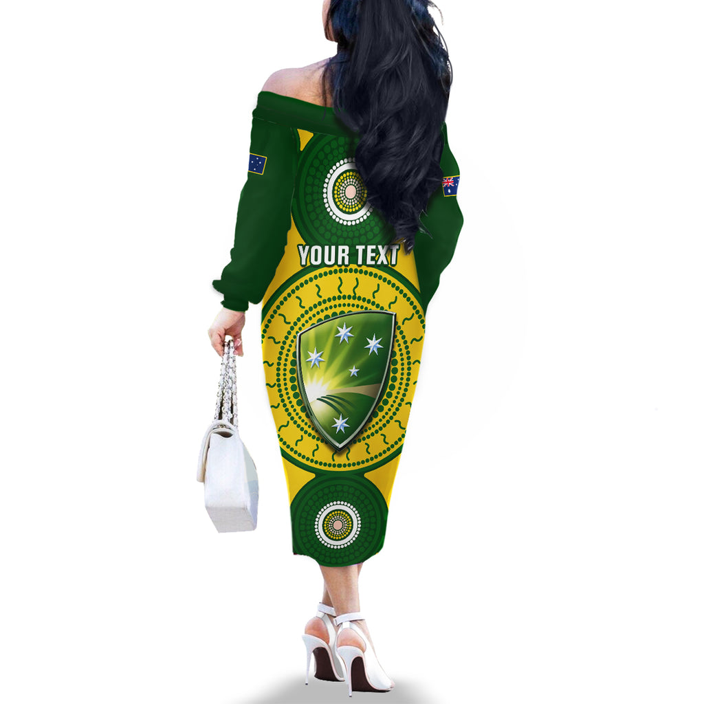 personalised-australia-cricket-family-matching-off-shoulder-long-sleeve-dress-and-hawaiian-shirt-2023-world-cup-6th-champions-trophy-national-color