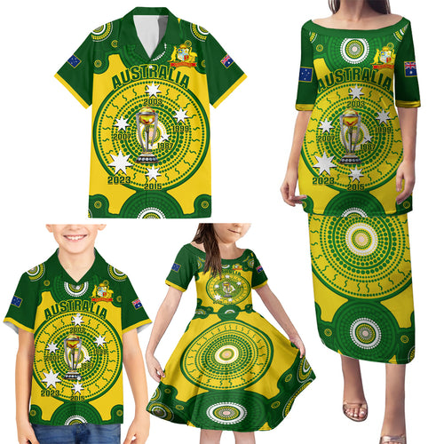 personalised-australia-cricket-family-matching-puletasi-dress-and-hawaiian-shirt-2023-world-cup-6th-champions-trophy-national-color