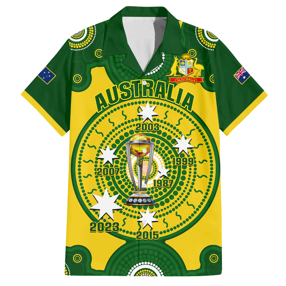 personalised-australia-cricket-family-matching-summer-maxi-dress-and-hawaiian-shirt-2023-world-cup-6th-champions-trophy-national-color