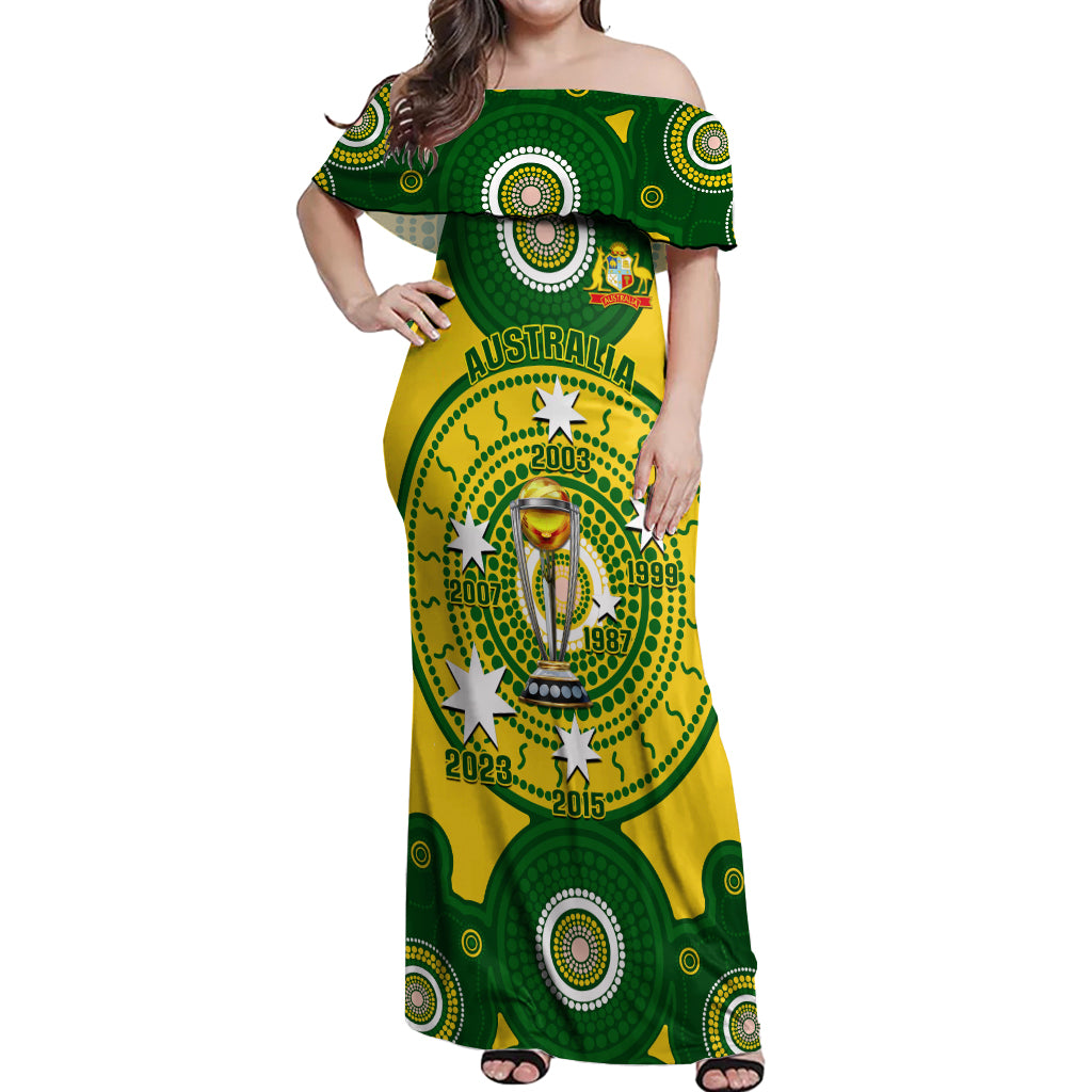personalised-australia-cricket-off-shoulder-maxi-dress-2023-world-cup-6th-champions-trophy-national-color