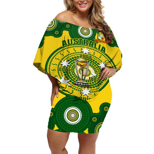 personalised-australia-cricket-off-shoulder-short-dress-2023-world-cup-6th-champions-trophy-national-color