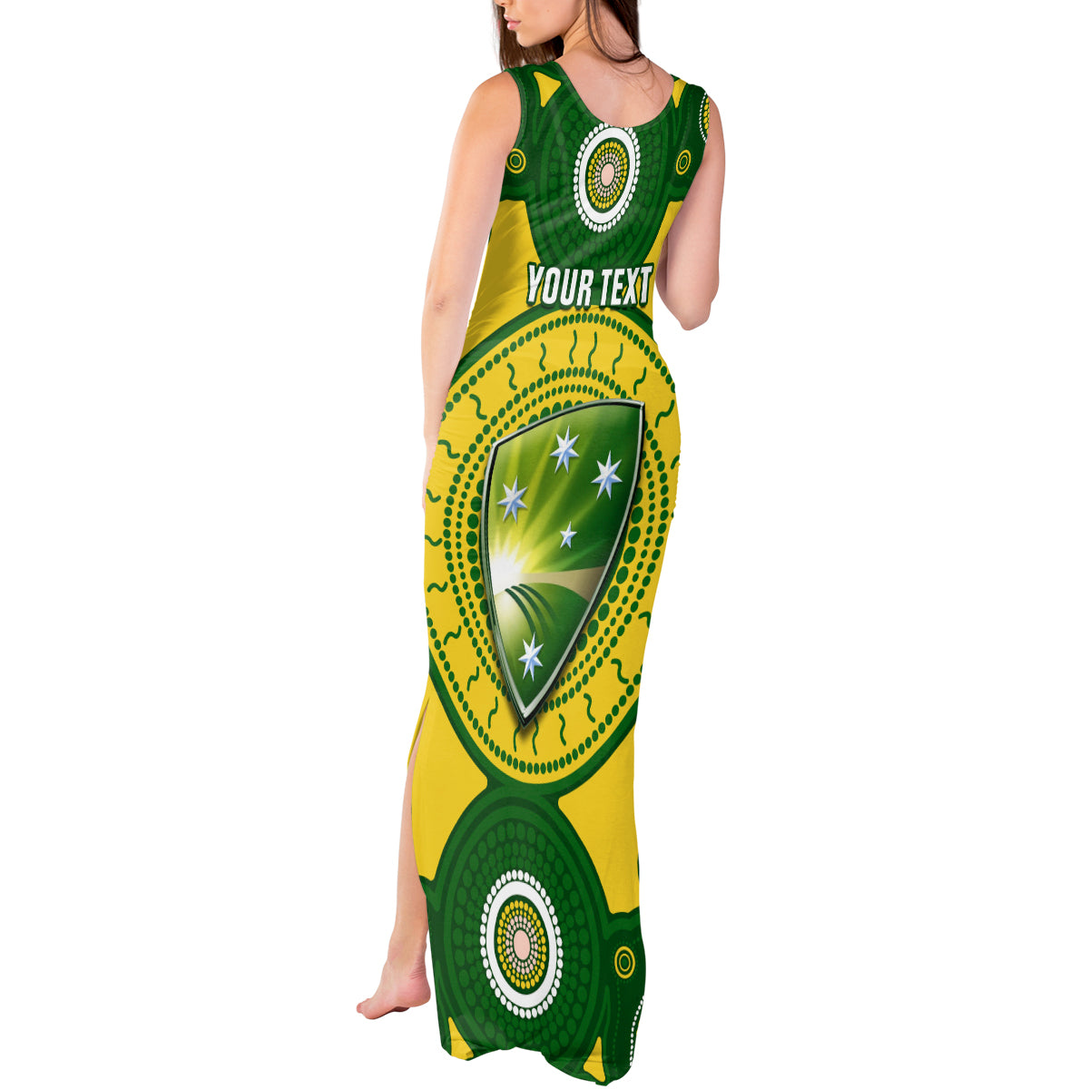 personalised-australia-cricket-tank-maxi-dress-2023-world-cup-6th-champions-trophy-national-color