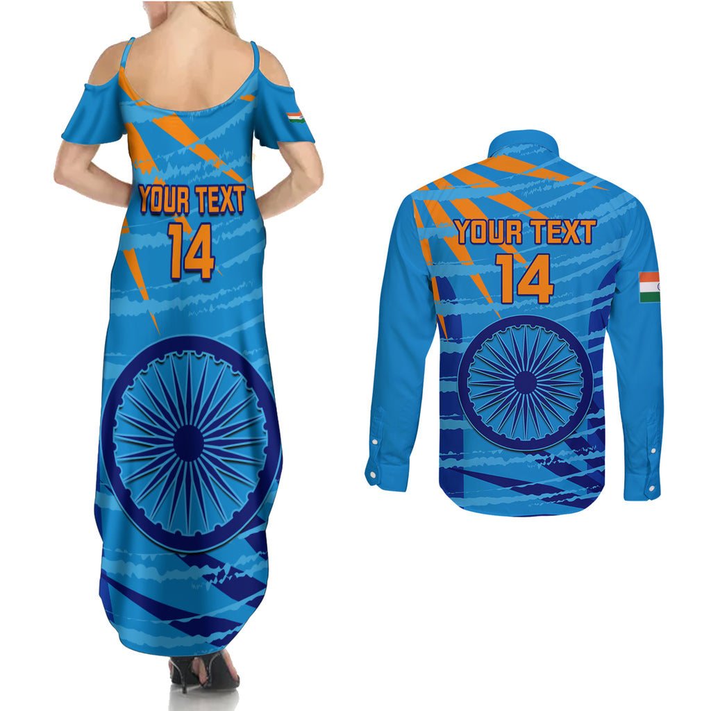 custom-india-cricket-couples-matching-summer-maxi-dress-and-long-sleeve-button-shirt-2023-world-cup-3rd-champions-proud