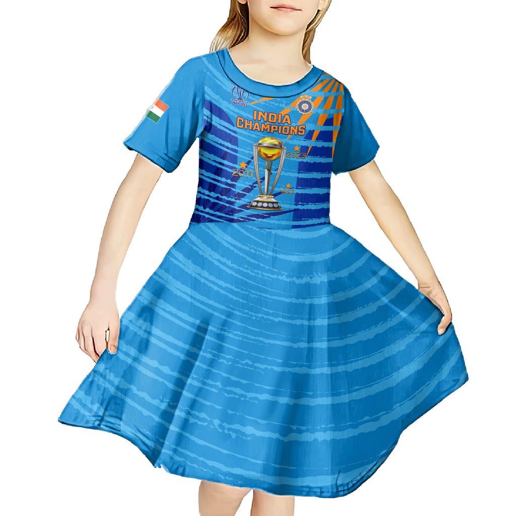 custom-india-cricket-kid-short-sleeve-dress-2023-world-cup-3rd-champions-proud