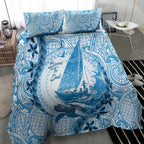 New Zealand Saling Bedding Set Aotearoa Yacht Racing - Born To Sail