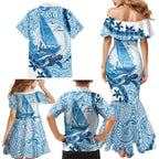 New Zealand Saling Family Matching Mermaid Dress and Hawaiian Shirt Aotearoa Yacht Racing - Born To Sail
