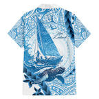 New Zealand Saling Family Matching Off The Shoulder Long Sleeve Dress and Hawaiian Shirt Aotearoa Yacht Racing - Born To Sail