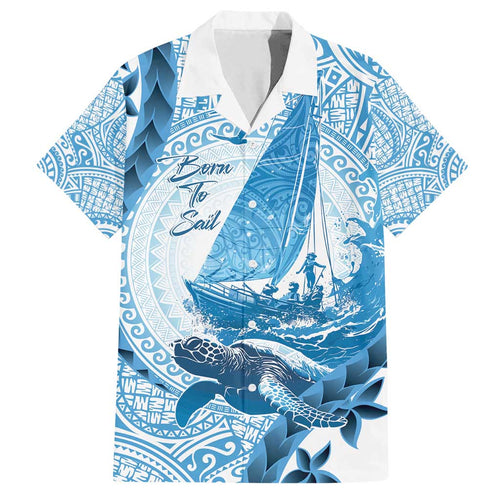 New Zealand Saling Family Matching Off Shoulder Short Dress and Hawaiian Shirt Aotearoa Yacht Racing - Born To Sail