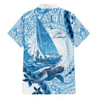 New Zealand Saling Family Matching Short Sleeve Bodycon Dress and Hawaiian Shirt Aotearoa Yacht Racing - Born To Sail