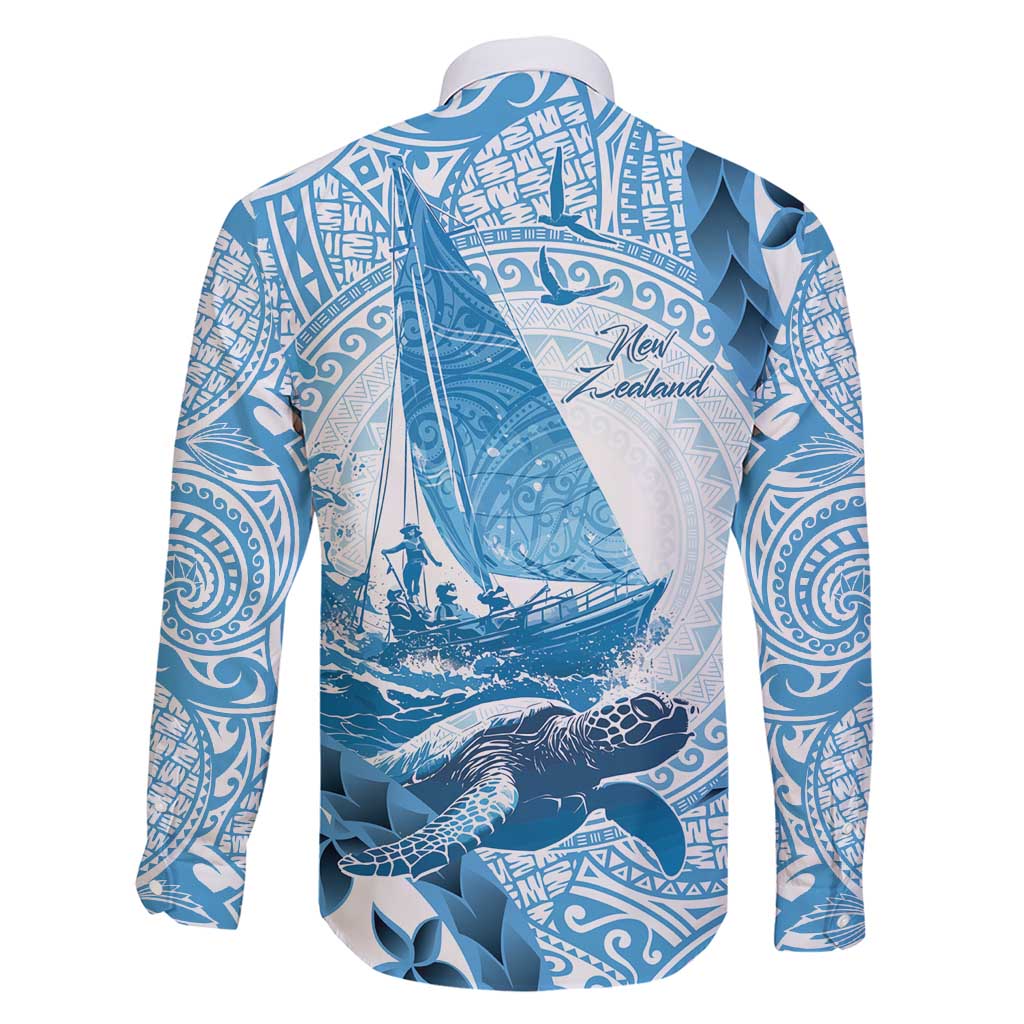 New Zealand Saling Family Matching Short Sleeve Bodycon Dress and Hawaiian Shirt Aotearoa Yacht Racing - Born To Sail