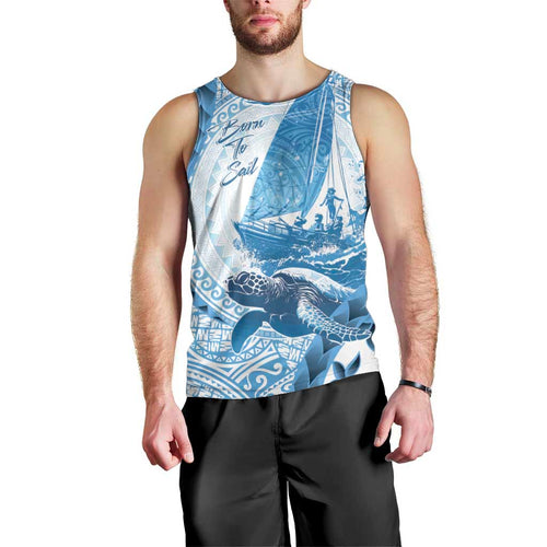 New Zealand Saling Men Tank Top Aotearoa Yacht Racing - Born To Sail