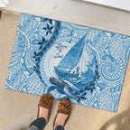 New Zealand Saling Rubber Doormat Aotearoa Yacht Racing - Born To Sail