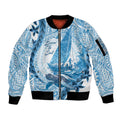 New Zealand Saling Sleeve Zip Bomber Jacket Aotearoa Yacht Racing - Born To Sail