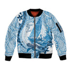 New Zealand Saling Sleeve Zip Bomber Jacket Aotearoa Yacht Racing - Born To Sail