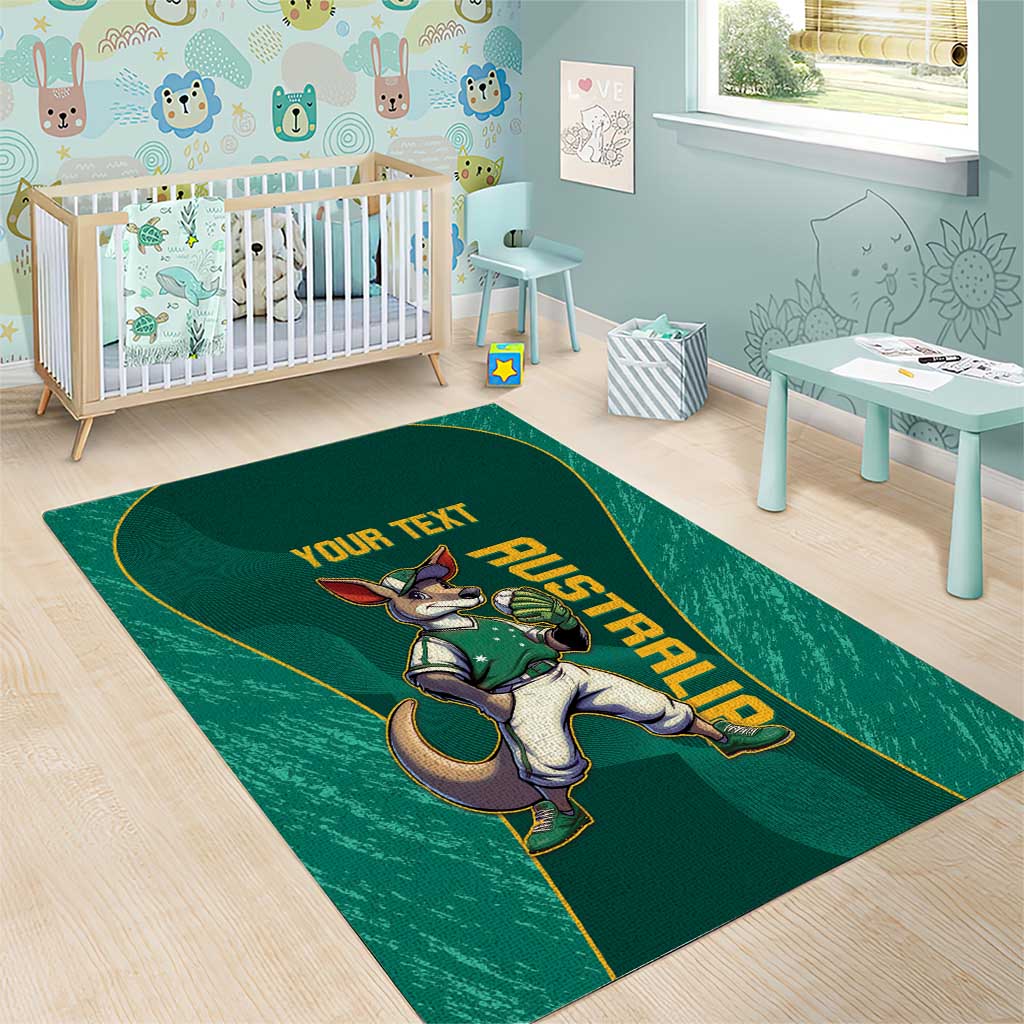 Custom Baseball Australia Area Rug Go Champions - Aussie Kangaroo Mascot