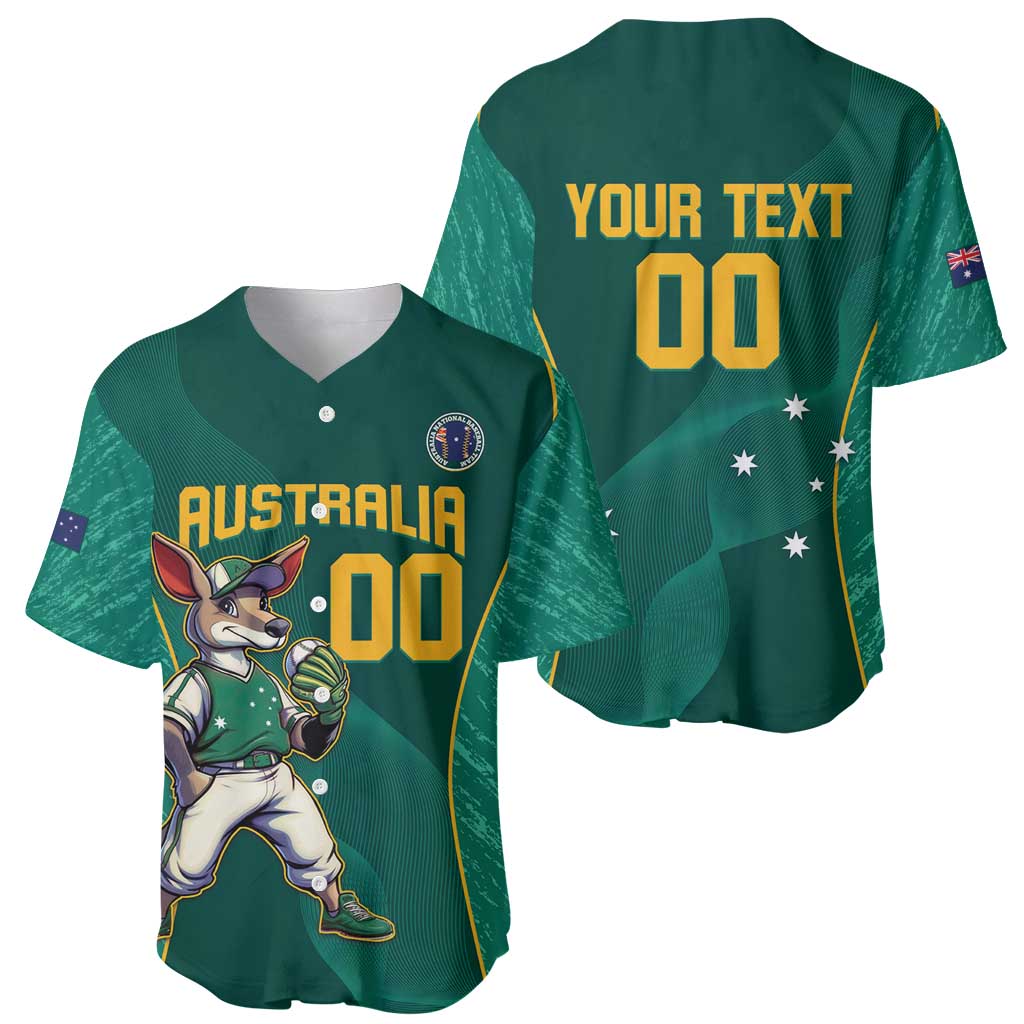 Custom Baseball Australia Baseball Jersey Go Champions - Aussie Kangaroo Mascot