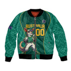 Custom Baseball Australia Bomber Jacket Go Champions - Aussie Kangaroo Mascot