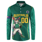 Custom Baseball Australia Button Sweatshirt Go Champions - Aussie Kangaroo Mascot