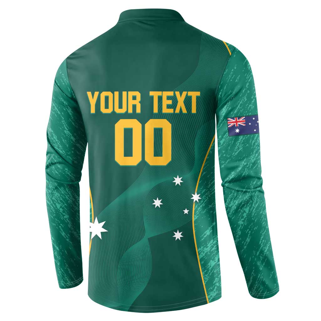 Custom Baseball Australia Button Sweatshirt Go Champions - Aussie Kangaroo Mascot