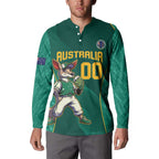 Custom Baseball Australia Button Sweatshirt Go Champions - Aussie Kangaroo Mascot