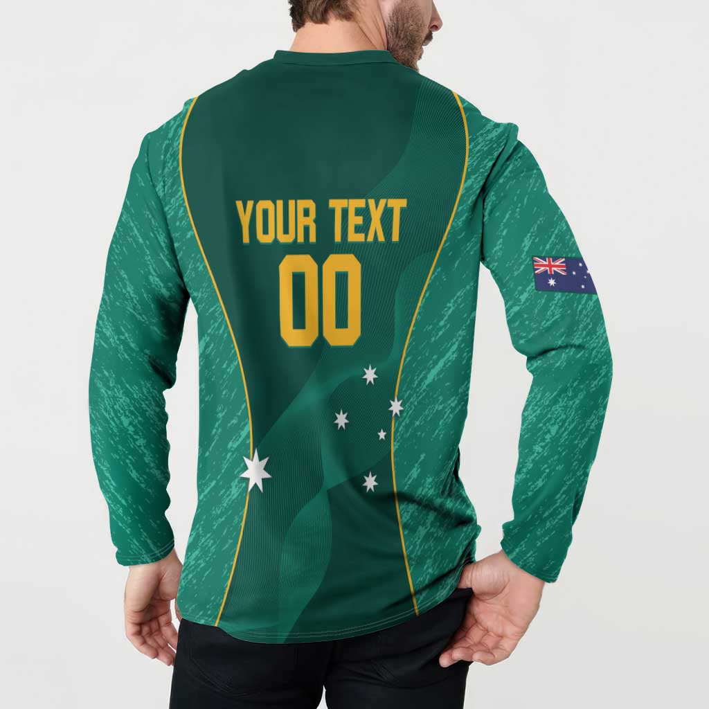 Custom Baseball Australia Button Sweatshirt Go Champions - Aussie Kangaroo Mascot
