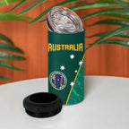 Custom Baseball Australia 4 in 1 Can Cooler Tumbler Go Champions - Aussie Kangaroo Mascot