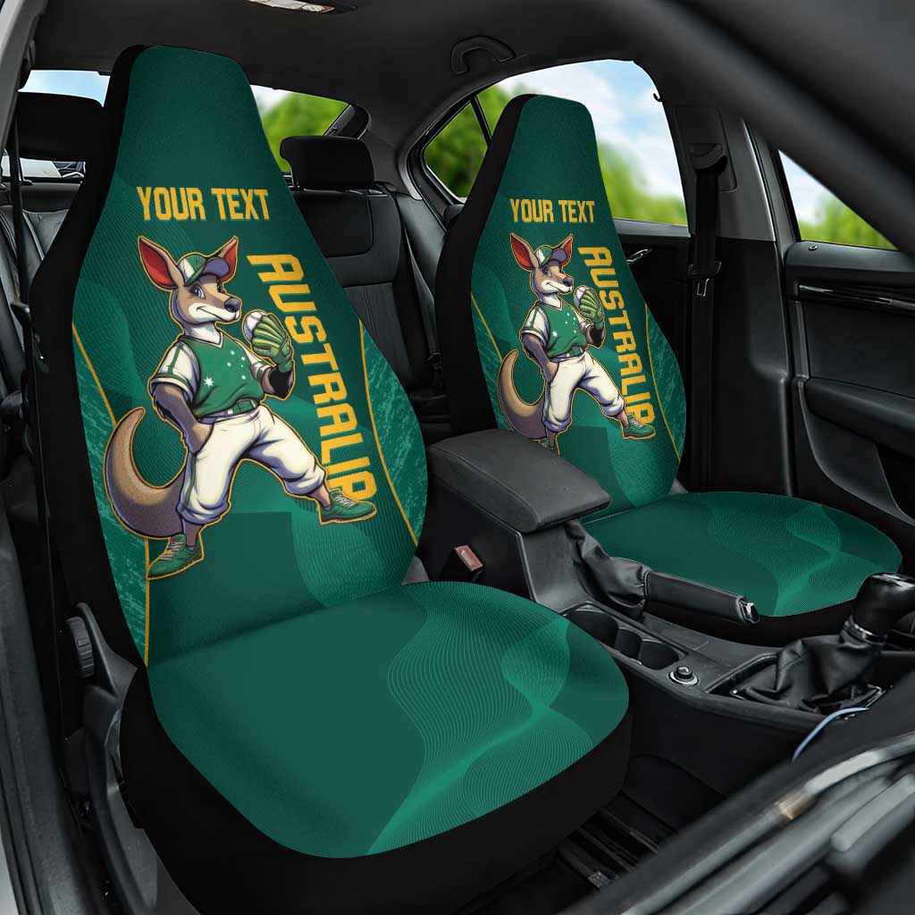 Custom Baseball Australia Car Seat Cover Go Champions - Aussie Kangaroo Mascot