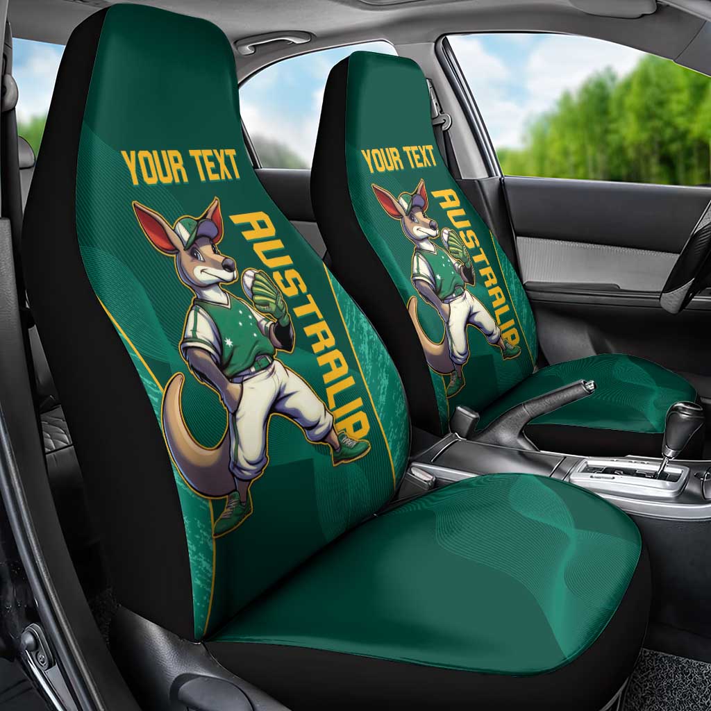 Custom Baseball Australia Car Seat Cover Go Champions - Aussie Kangaroo Mascot